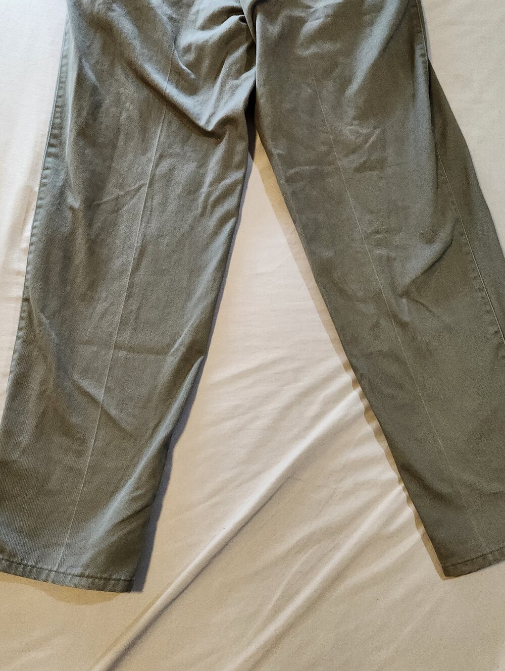 Denver Haynes VTG Olive Green Pleated Casual Pants Made In Canada Workwear - Picture 8 of 12